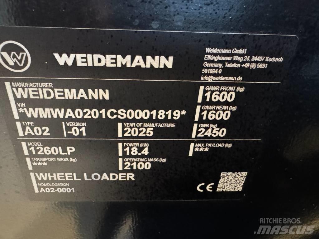 Weidemann 1260 LP Viacúčelové nakladače