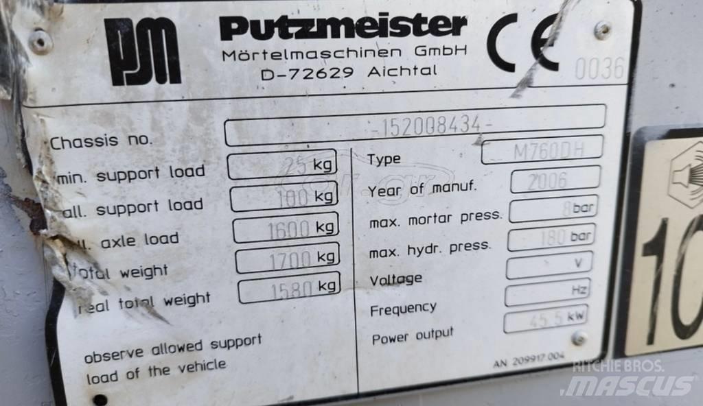 Putzmeister 760 Čerpadlá na potery