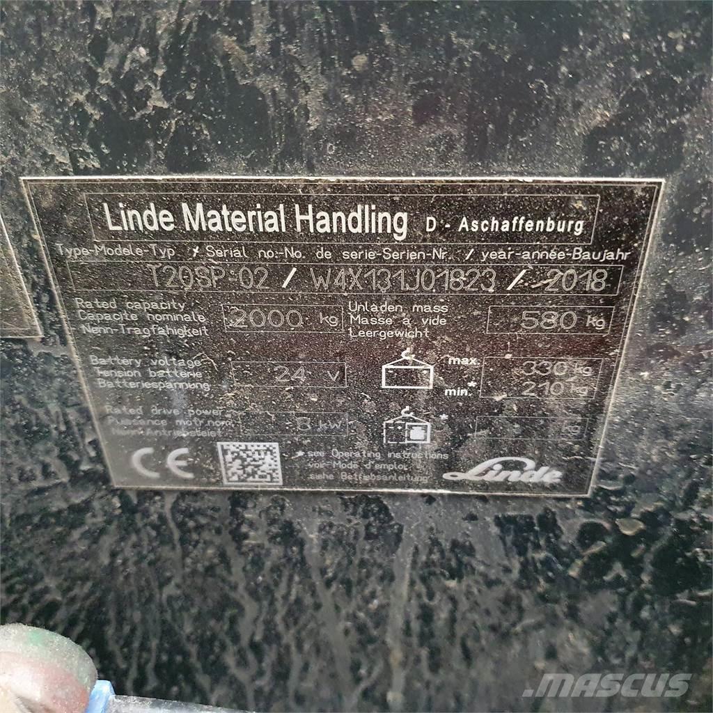 Linde T20SP kurz Nízkozdvižný vozík
