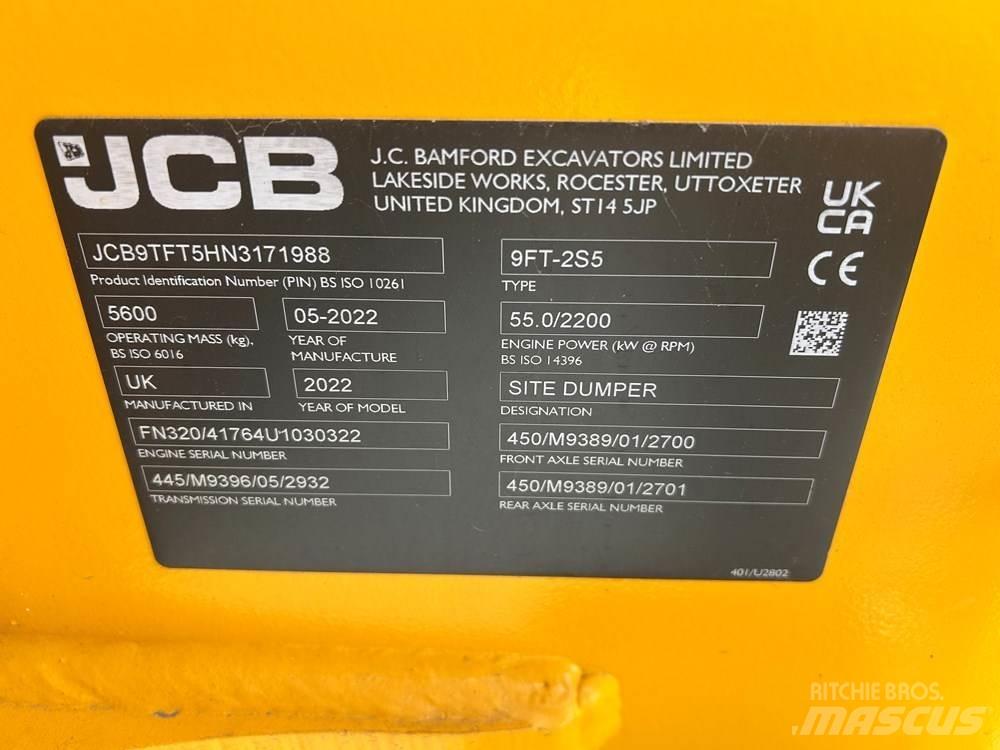 JCB 9TFT-2 Stavebné sklápače
