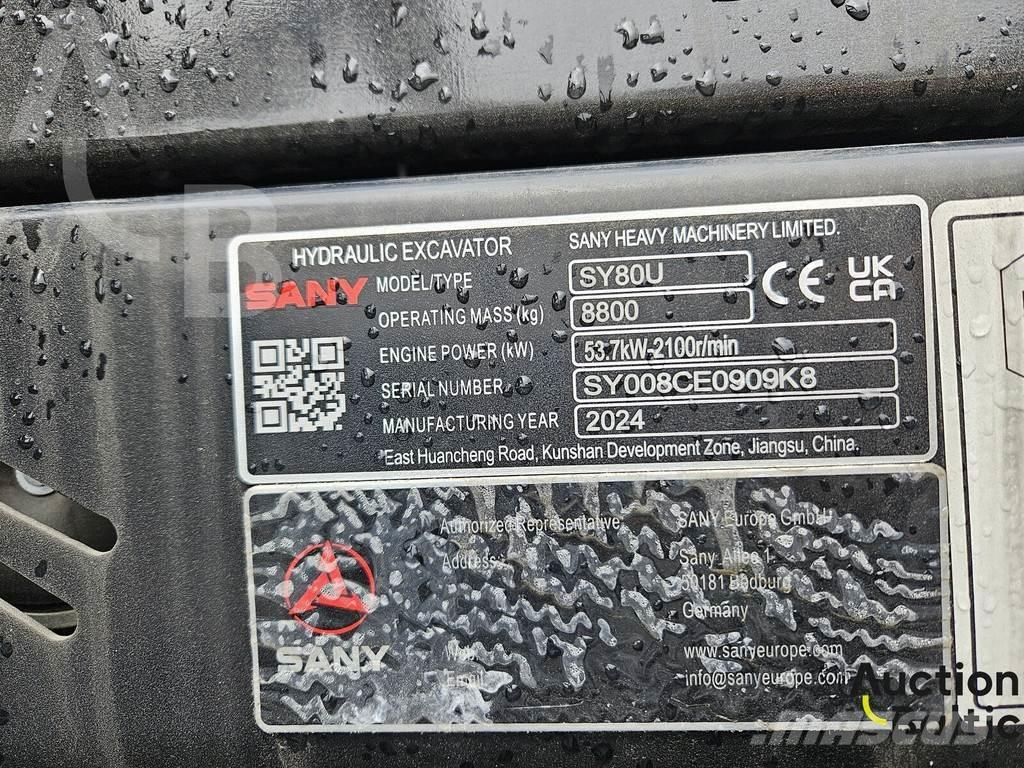 Sany SY80U Midi rýpadlá 7 t - 12 t