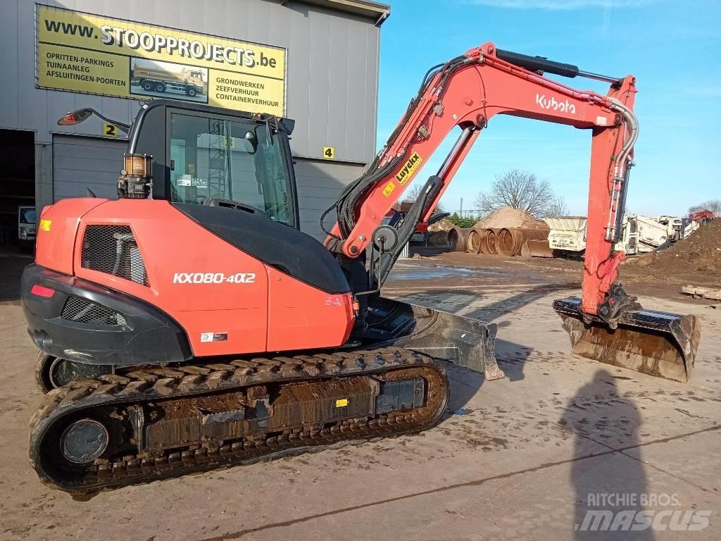Kubota KX 080 Midi rýpadlá 7 t - 12 t