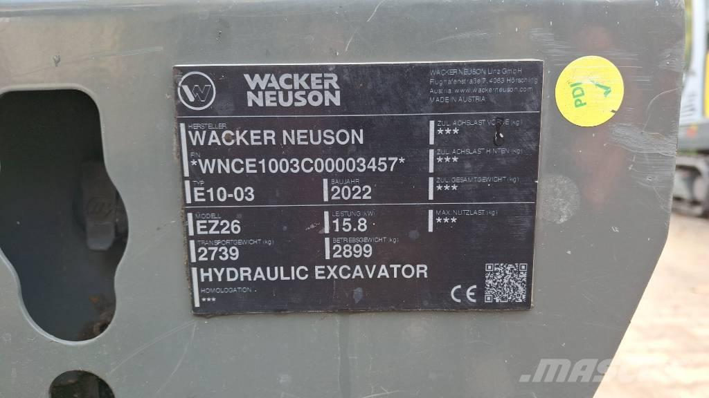 Wacker Neuson EZ26 Pásové rýpadlá