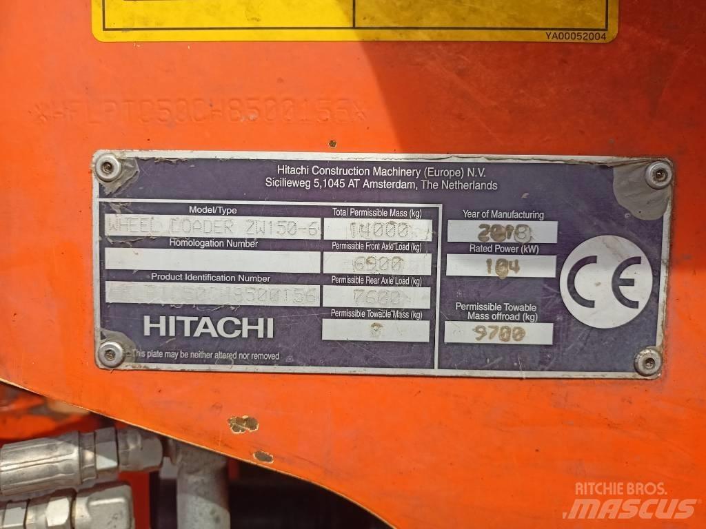 Hitachi ZW150 Kolesové nakladače