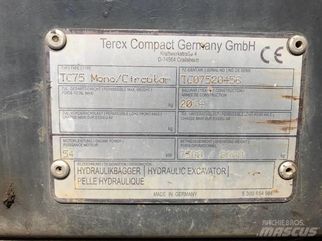Terex TC 75 Midi rýpadlá 7 t - 12 t