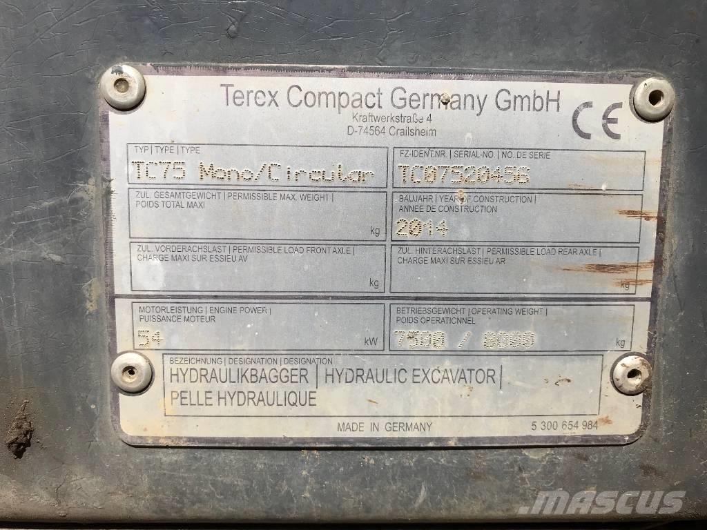 Terex TC 75 (Circular) Midi rýpadlá 7 t - 12 t