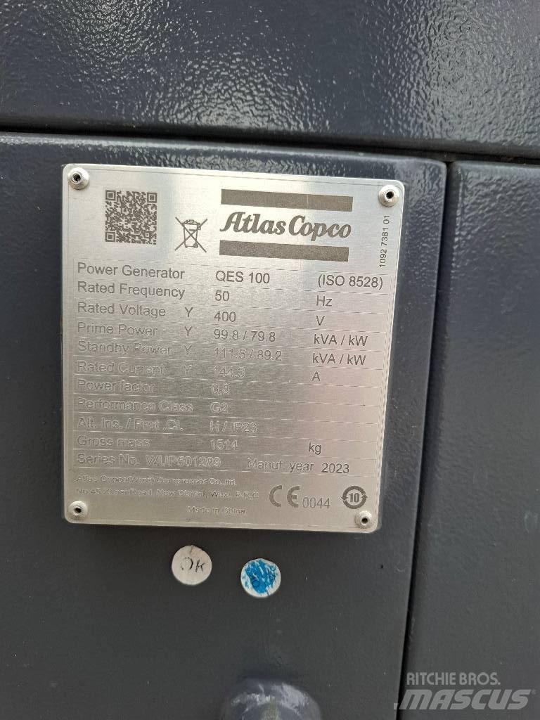 Atlas Copco QES 100 Naftové generátory