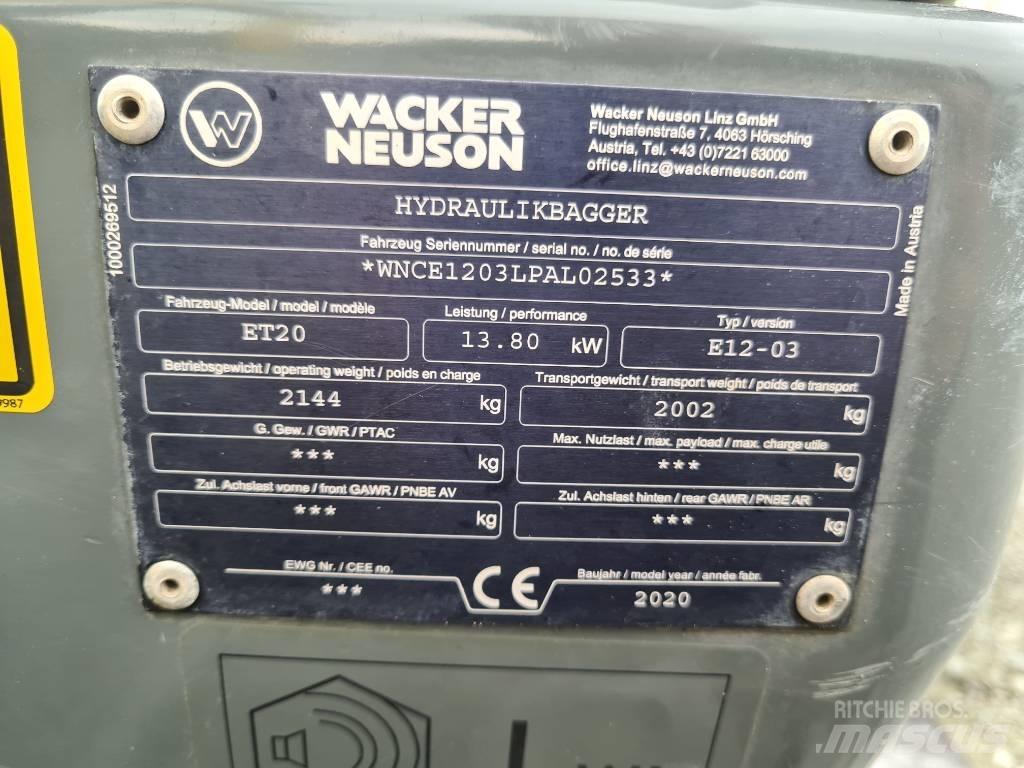 Wacker Neuson ET20 Pásové rýpadlá