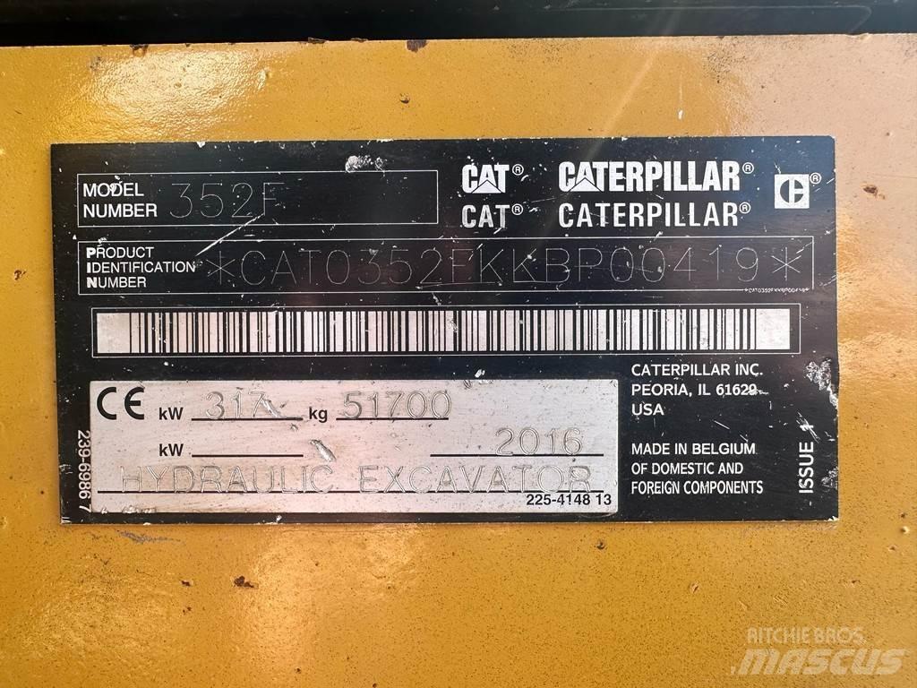 CAT 352F Pásové rýpadlá