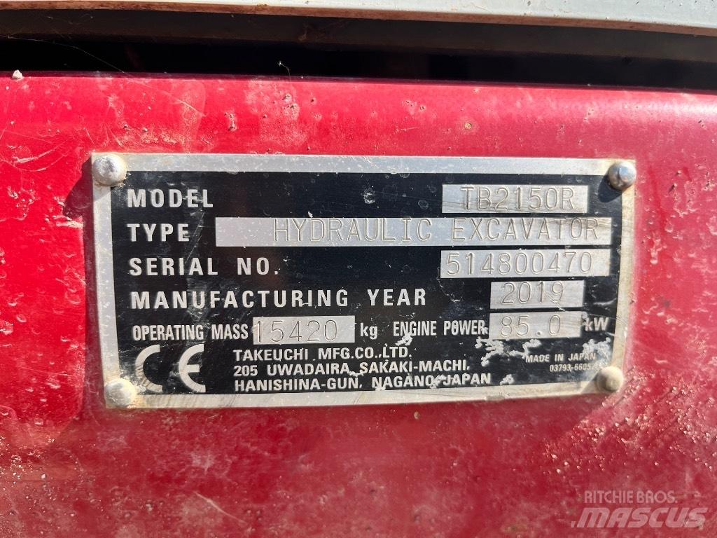 Takeuchi TB 2150 R Pásové rýpadlá
