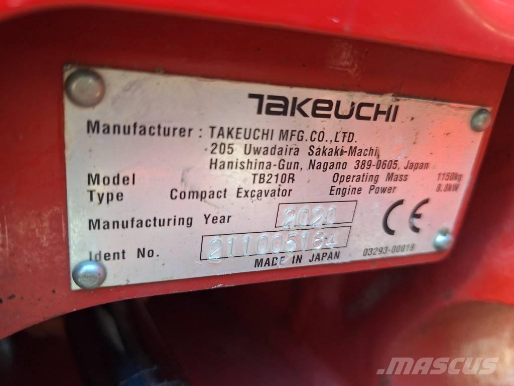 Takeuchi TB 210 R Mini rýpadlá < 7t