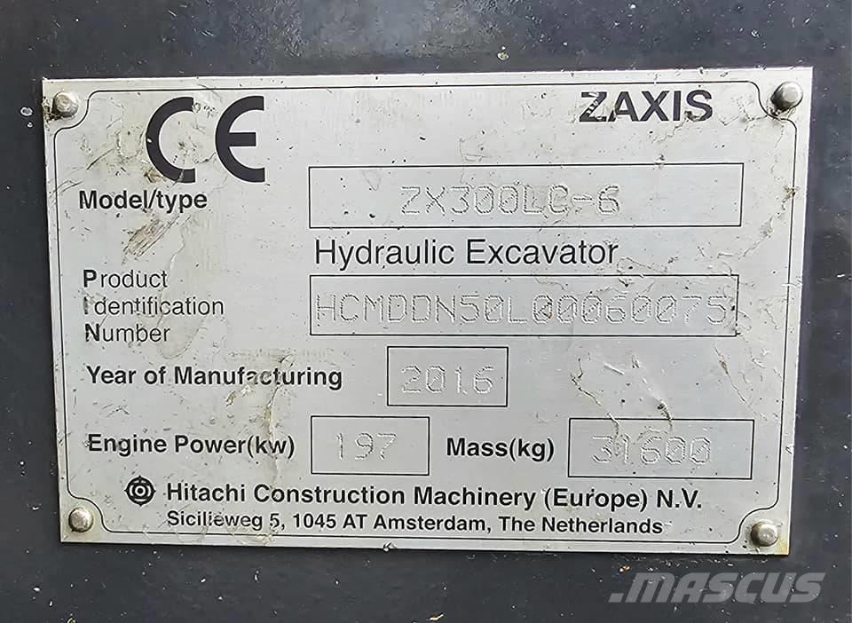 Hitachi ZX 300 LC-6 Pásové rýpadlá