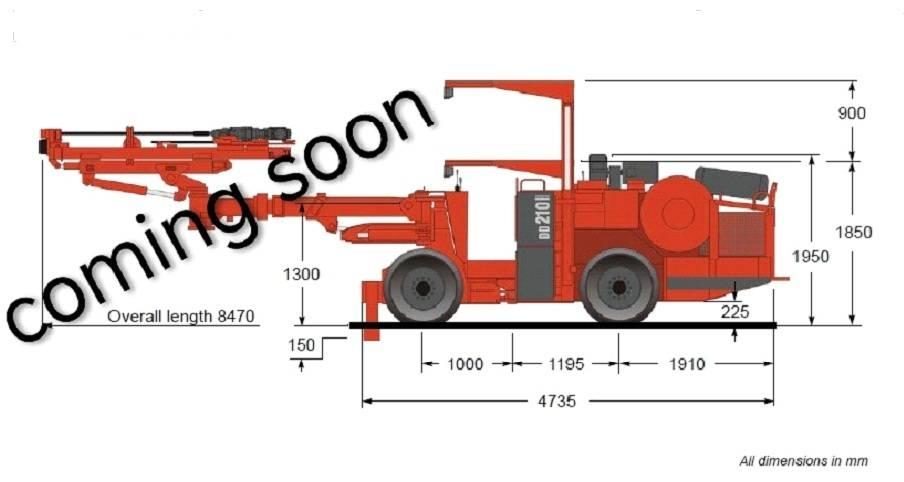 Sandvik DD 210 Tunelové a podzemné banské vŕtačky