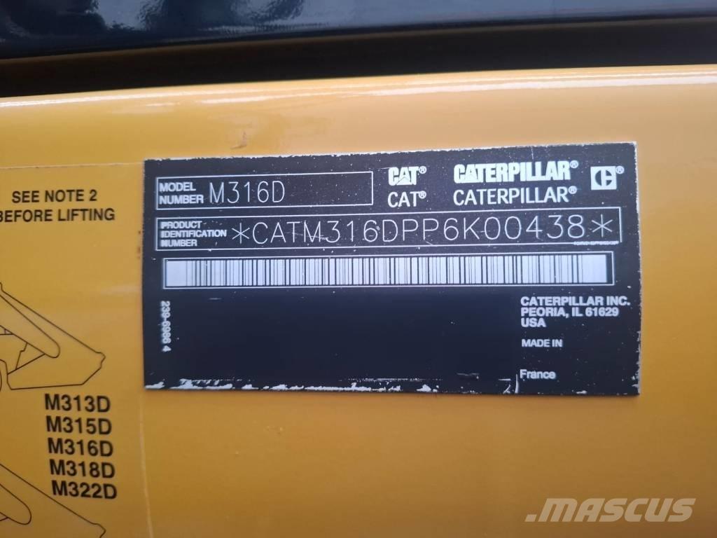 CAT 316D Kolesové rýpadlá