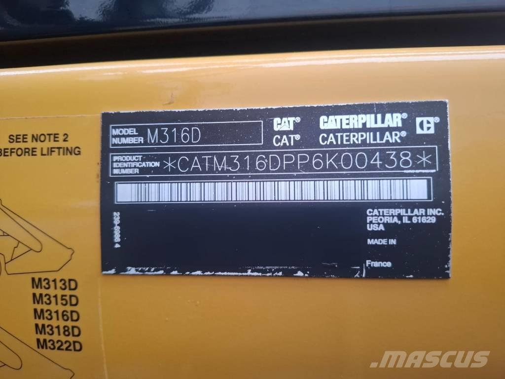 CAT M 316 D Kolesové rýpadlá