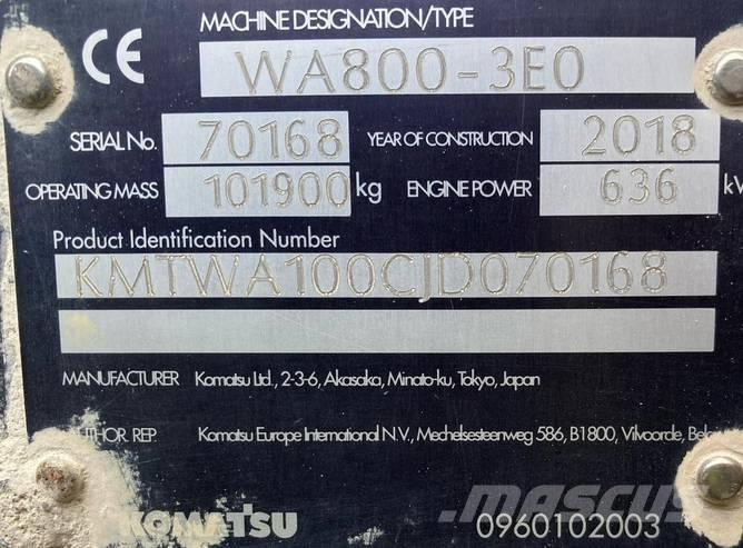 Komatsu WA 800-3 Kolesové nakladače