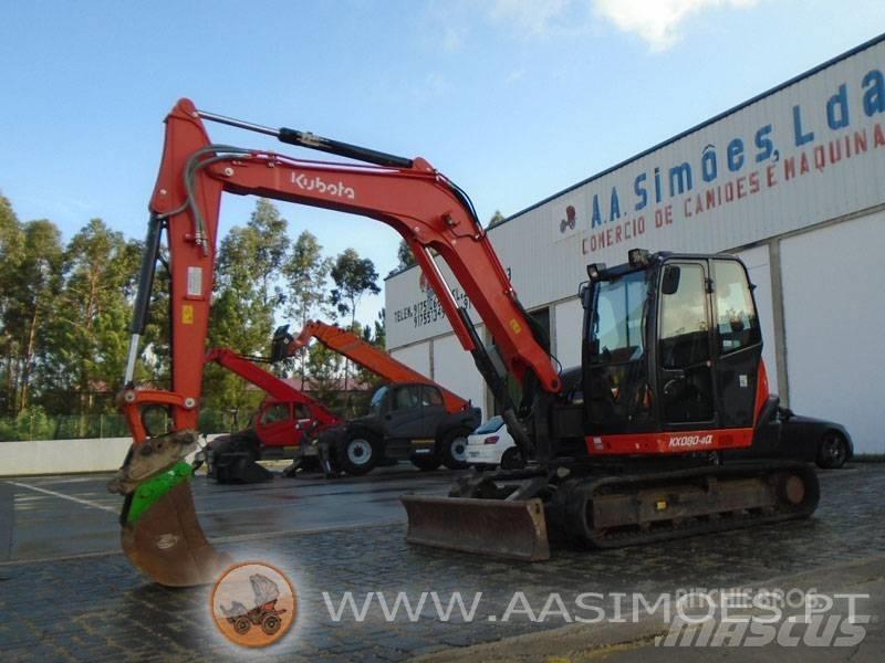 Kubota KX 080-4 Midi rýpadlá 7 t - 12 t