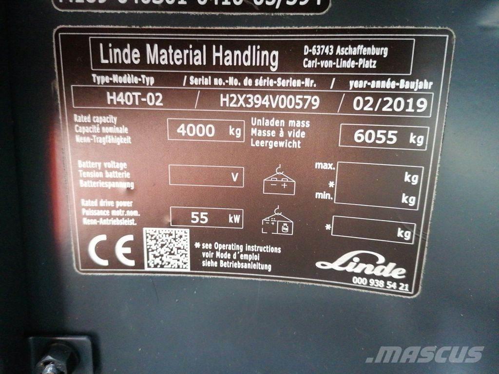 Linde H40T-02 LPG vozíky