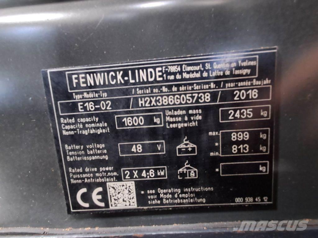 Linde E16-02 Akumulátorové vozíky