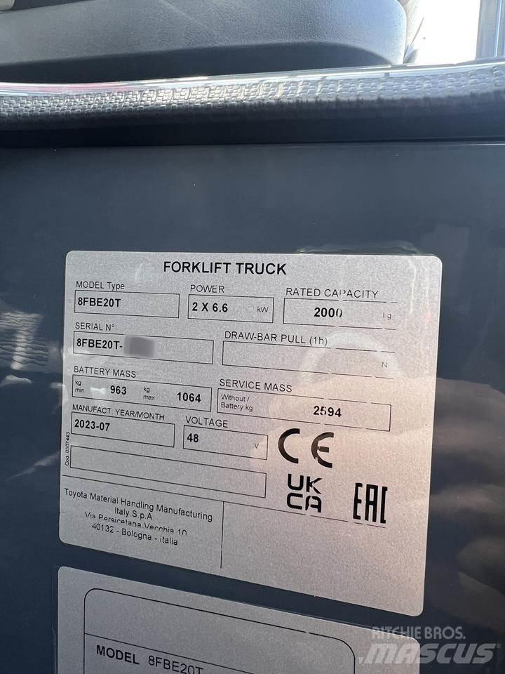 Toyota 8FBE20T Akumulátorové vozíky