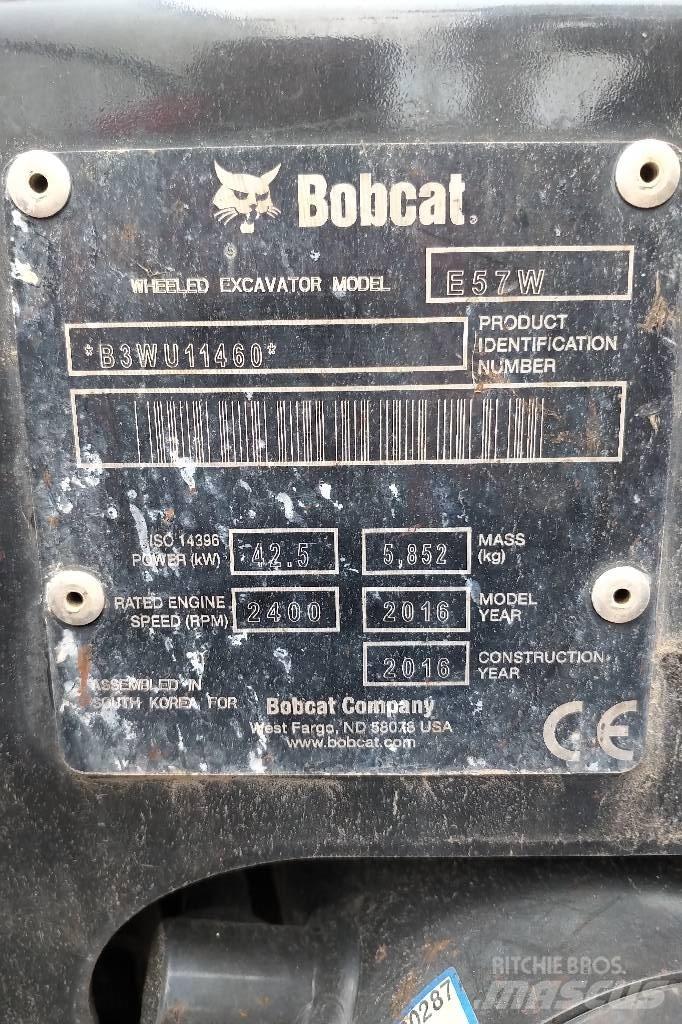 Bobcat W57 Kolesové rýpadlá