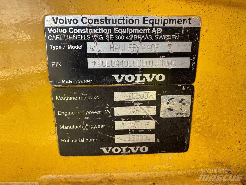 Volvo A40E Kĺbové nákladné autá