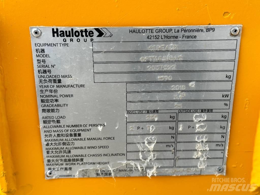 Haulotte OPTIMUM 8 Nožnicové zdvíhacie plošiny