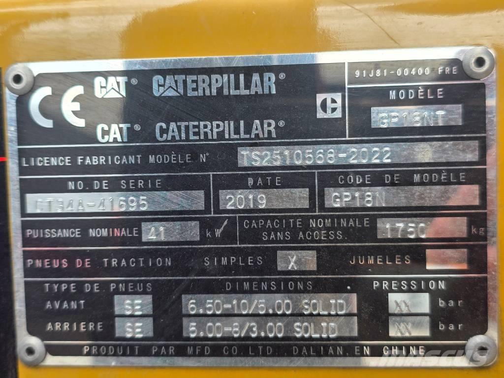 CAT GP 18 NT LPG vozíky