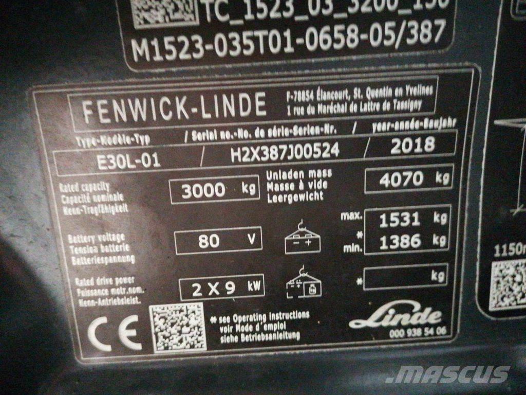 Linde E30L-01 Akumulátorové vozíky