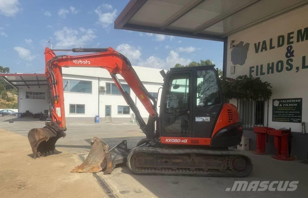 Kubota KX 080-4 Midi rýpadlá 7 t - 12 t