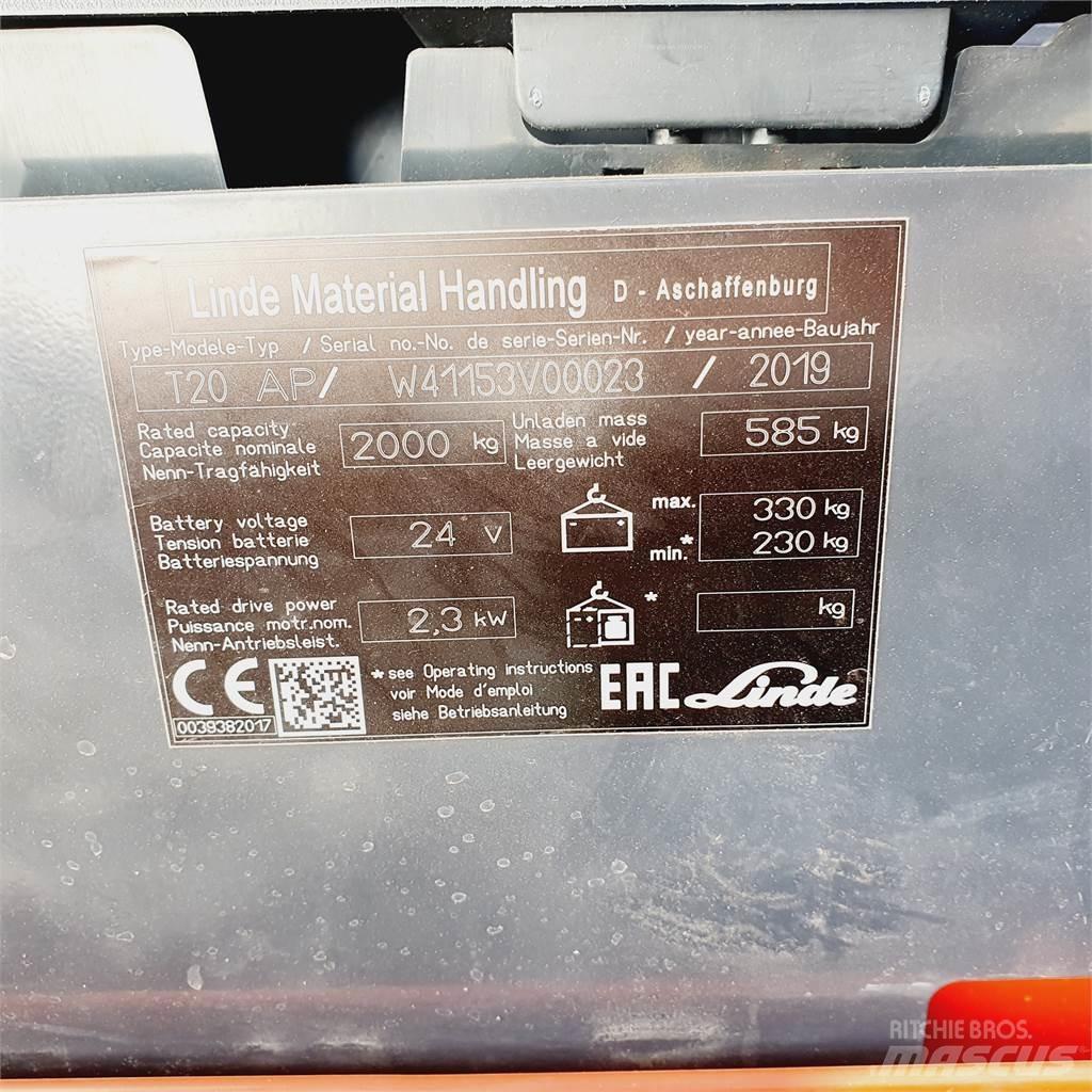Linde T20AP Narrow Nízkozdvižný vozík