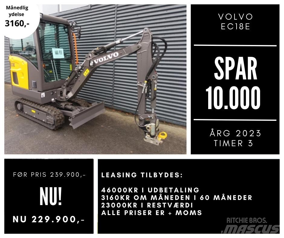 Volvo EC 18 E Mini rýpadlá < 7t