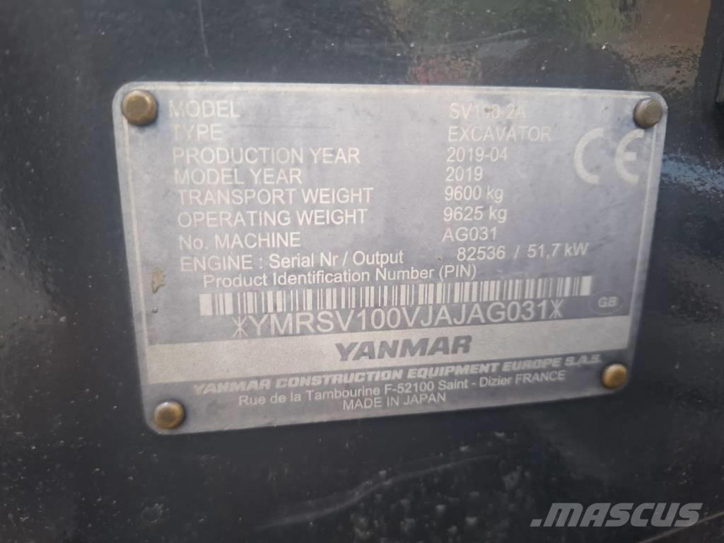 Yanmar SV 100-2A Midi rýpadlá 7 t - 12 t