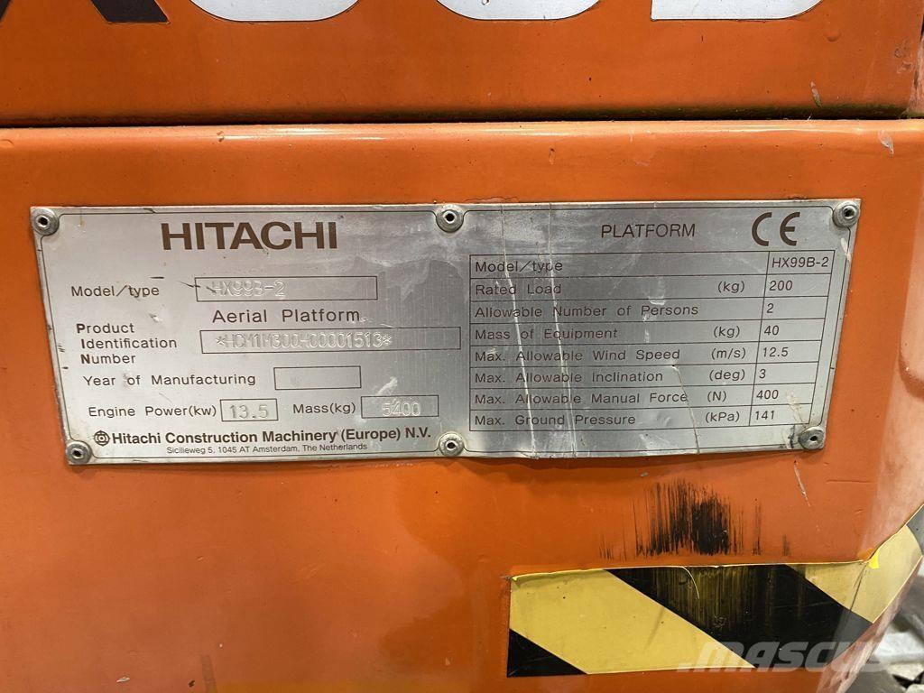Hitachi HX99B-2 Teleskopické plošiny