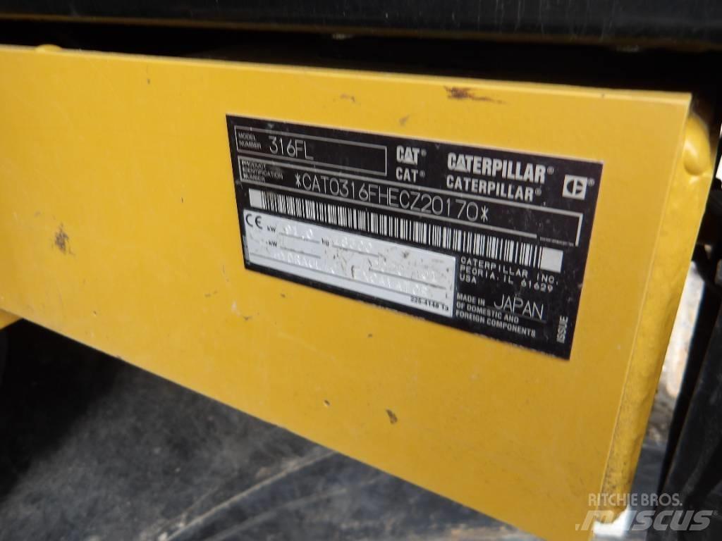 CAT 316 F Pásové rýpadlá