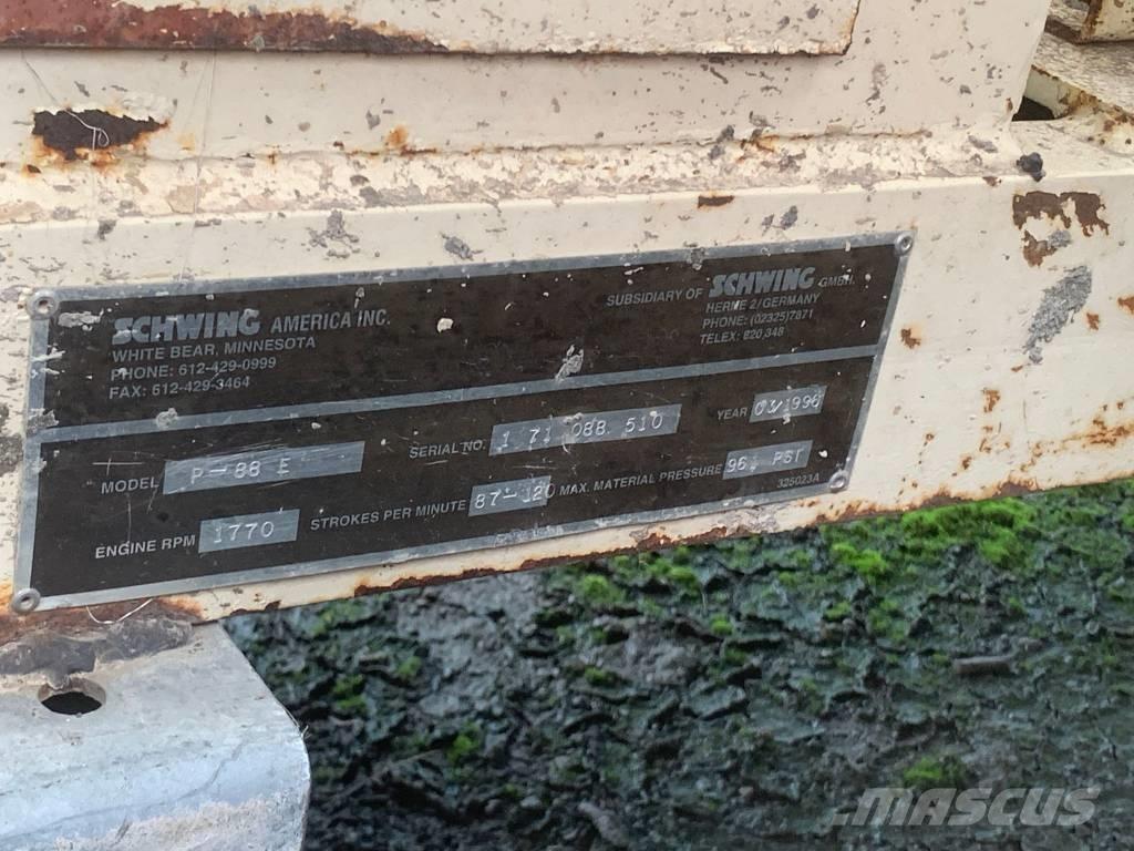 Schwing P88E Nákladné autá s čerpadlami betónu