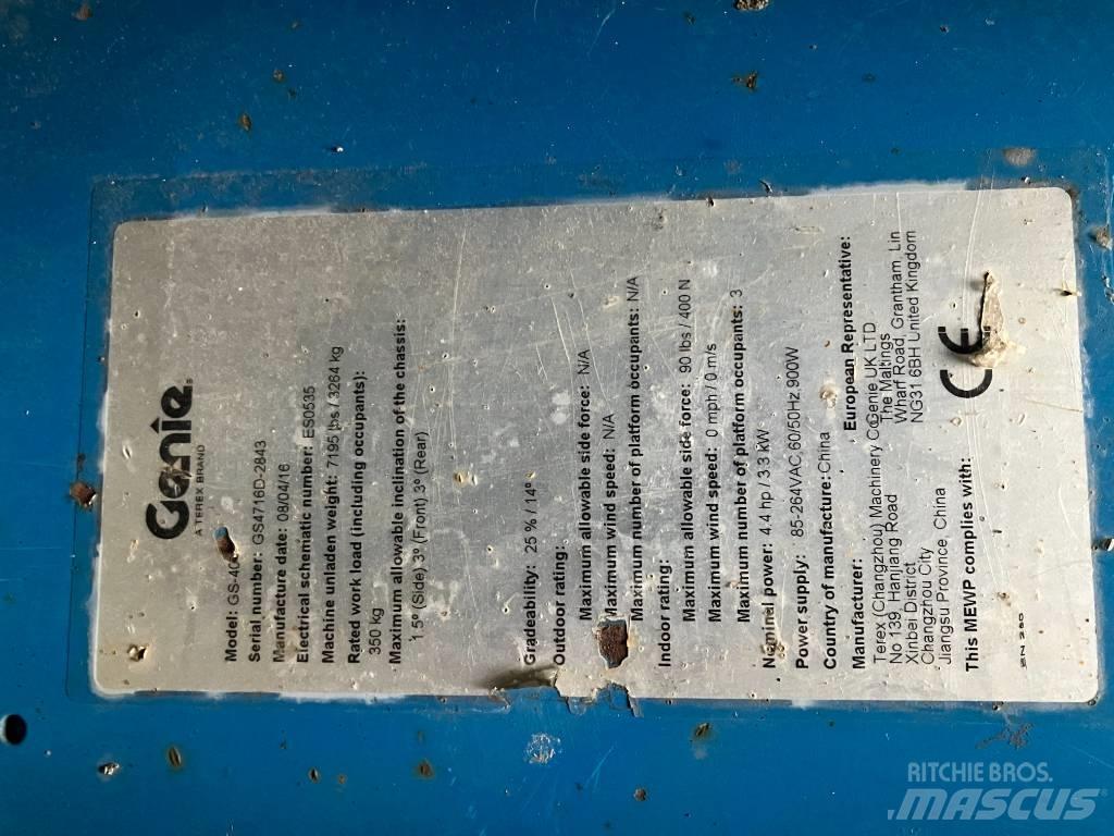 Genie GS 4047 Nožnicové zdvíhacie plošiny