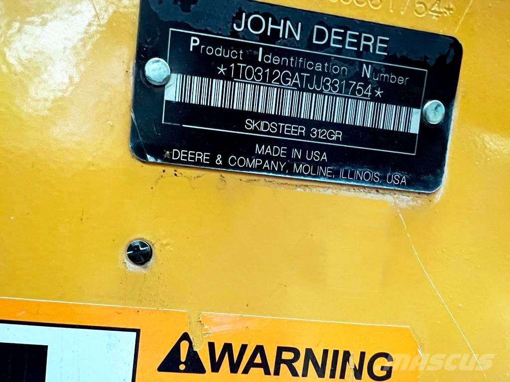 John Deere 312 Šmykom riadené nakladače