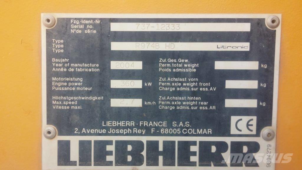 Liebherr R 974 B HD Pásové rýpadlá