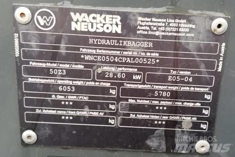 Wacker Neuson 50Z3 Pásové rýpadlá