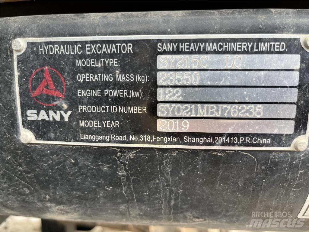 Sany SY215C Pásové rýpadlá