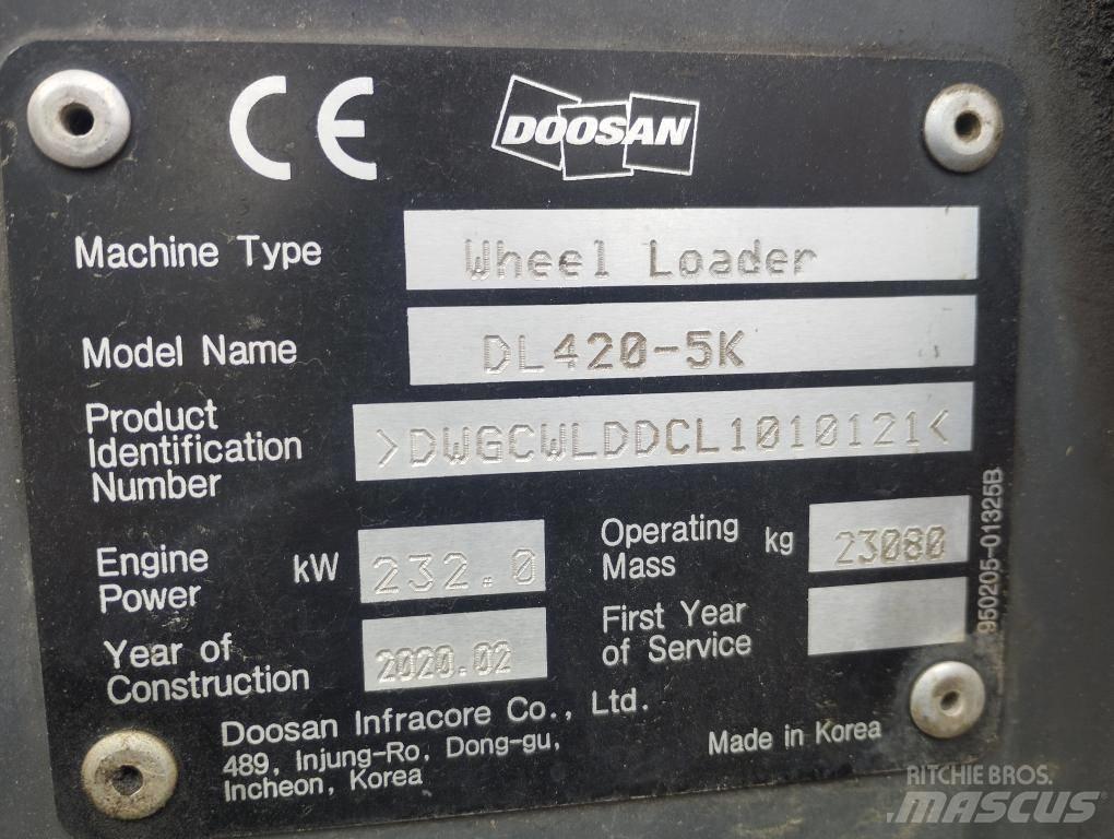 Doosan DL 420-5 Kolesové nakladače