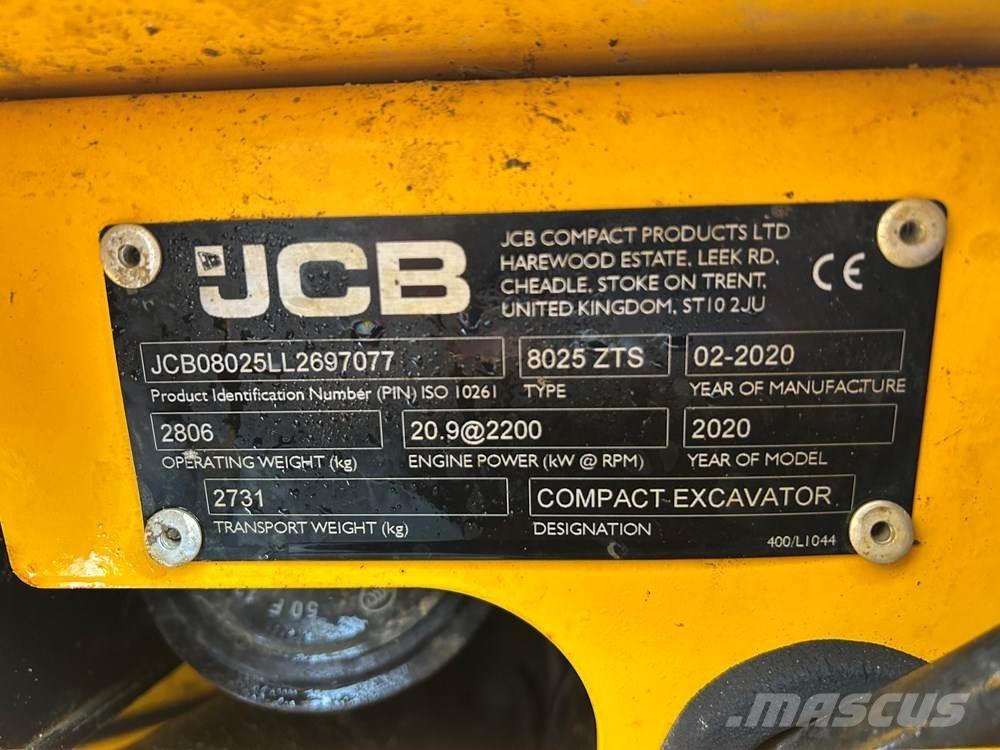 JCB 8025 Mini rýpadlá < 7t