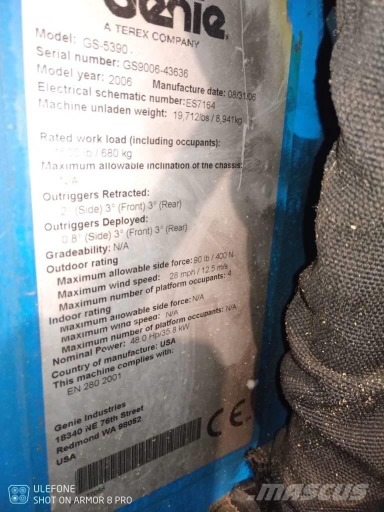 Genie GS 5390 RT Nožnicové zdvíhacie plošiny