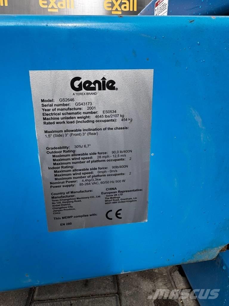 Genie GS 2646 Nožnicové zdvíhacie plošiny