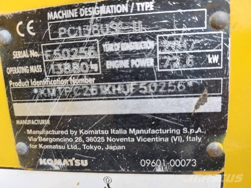Komatsu PC138US-11 Pásové rýpadlá