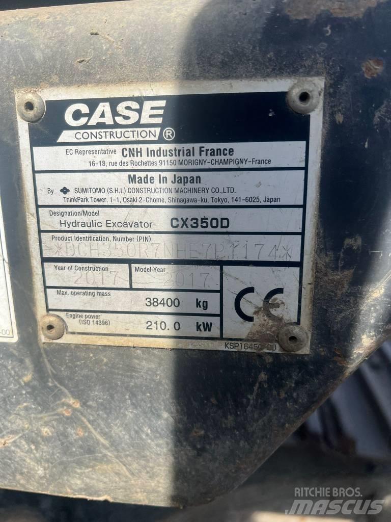 CASE CX 350 D Pásové rýpadlá