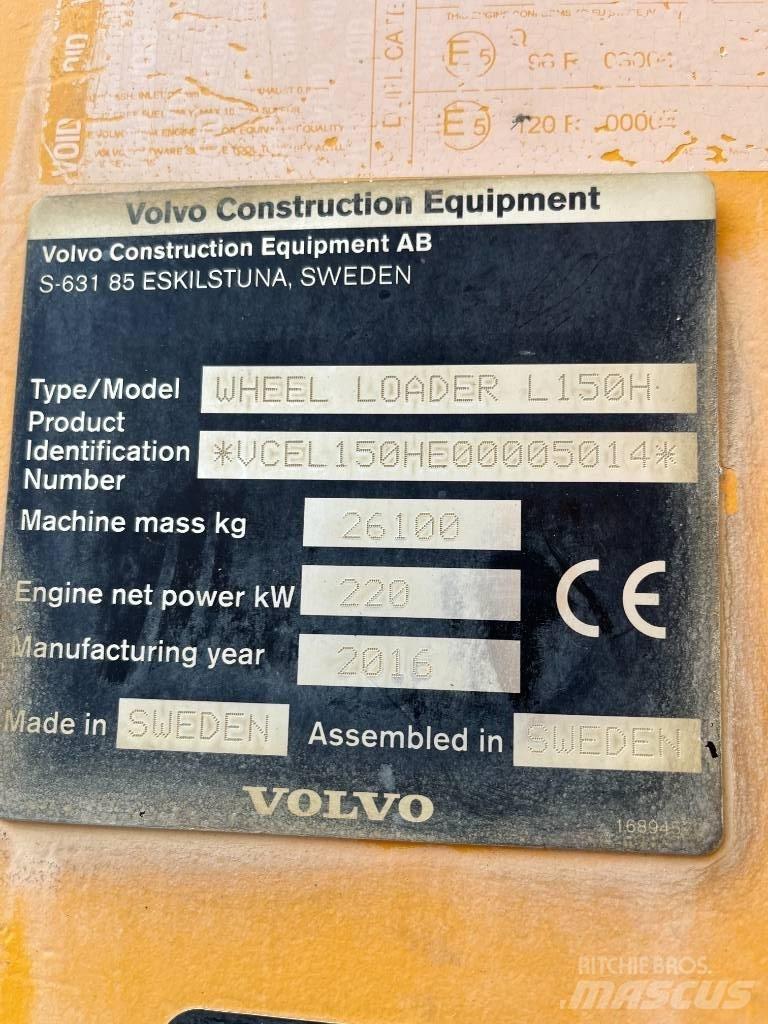 Volvo L150H Kolesové nakladače