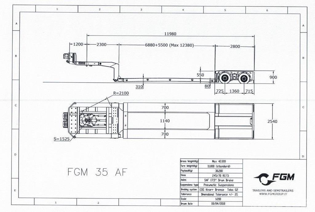 FGM 35 Valníkové návesy/Návesy sa sklápacím bočnicami