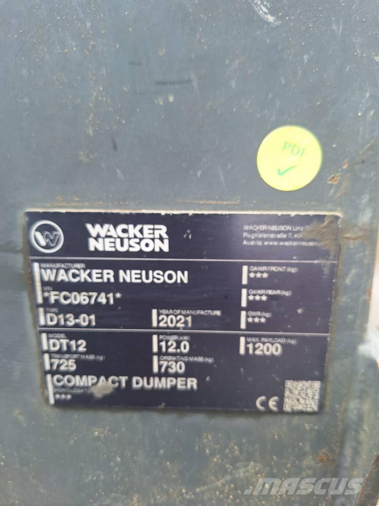 Wacker Neuson DT 12 Pásové sklápače